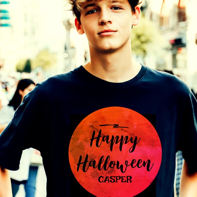 Orange and Black Spooky Family Matching Halloween Tri-Blend Shirt (Creator Uploaded)