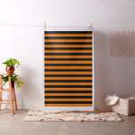 Orange And Black Strip Fabric