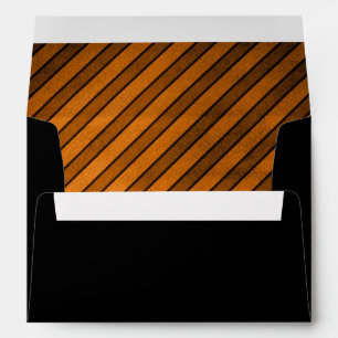 Orange and Black Stripe Spooky Halloween Envelope