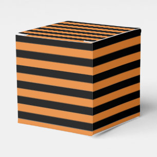 Orange and Black Striped Favor Box