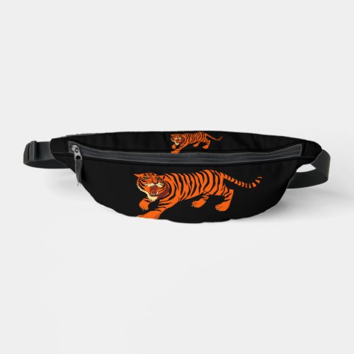 Orange and Black Striped Tiger Fanny Pack