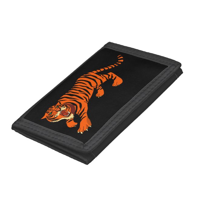 Orange and Black Striped Tiger Wallet