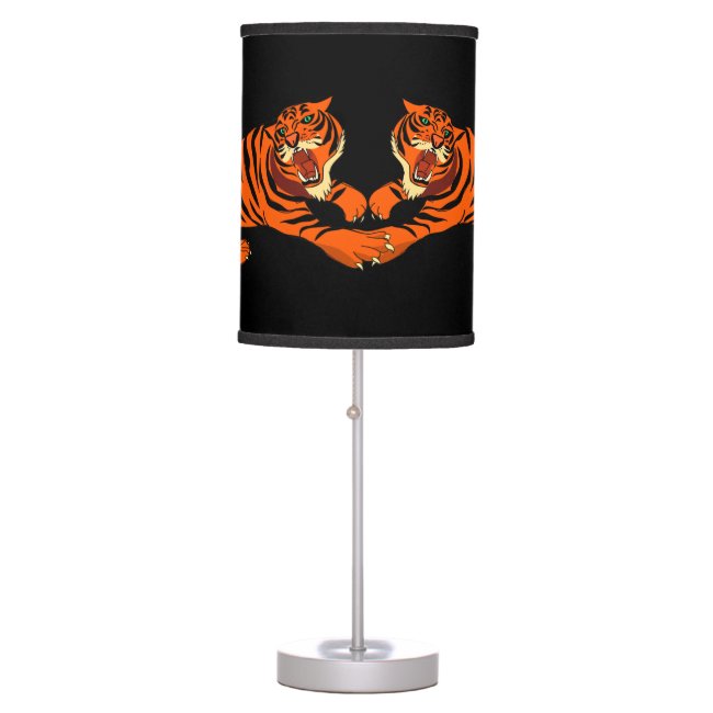 Orange and Black Striped Tigers Lamp