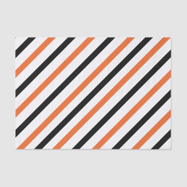 Orange and Black Striped Tissue Paper (Front)