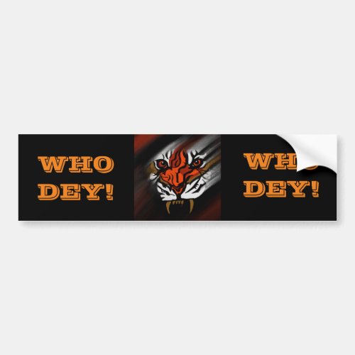 ORANGE AND BLACK STRIPES  BUMPER STICKER