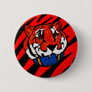 ORANGE AND BLACK STRIPES BUTTON