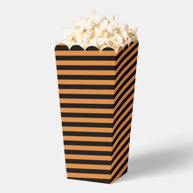 Orange and Black Stripes Favor Boxes (Popped)