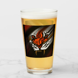 ORANGE AND BLACK STRIPES GLASS
