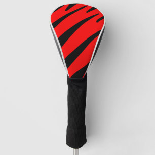 ORANGE AND BLACK STRIPES GOLF HEAD COVER