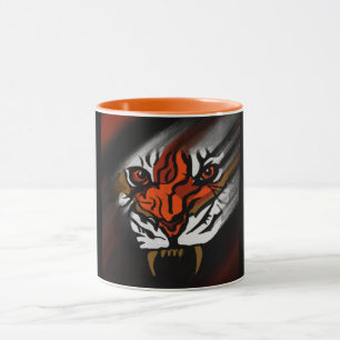 ORANGE AND BLACK STRIPES MUG