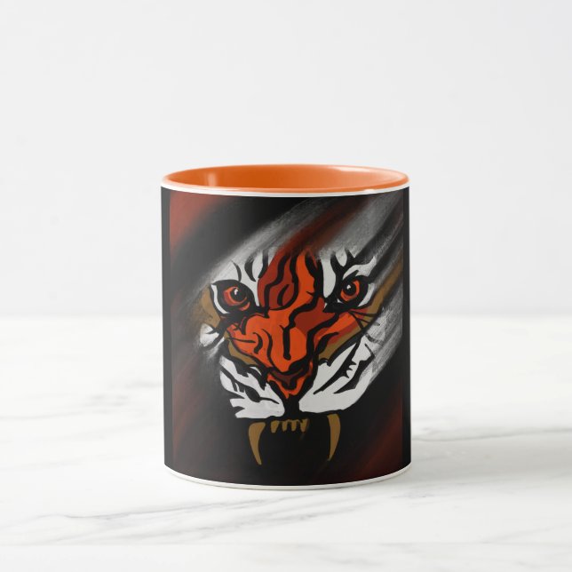 ORANGE AND BLACK STRIPES MUG (Center)