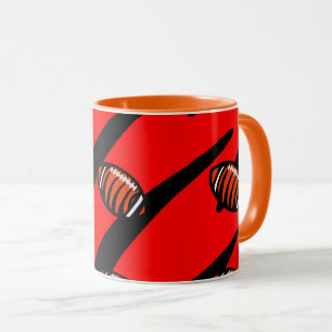 ORANGE AND BLACK STRIPES MUG