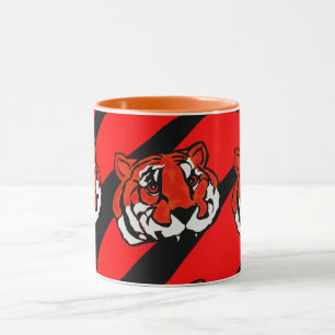 ORANGE AND BLACK STRIPES MUG