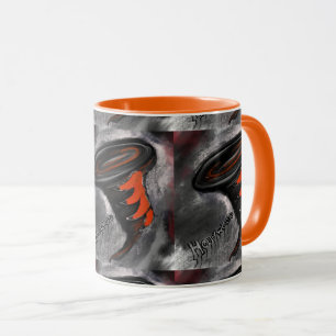 ORANGE AND BLACK STRIPES MUG