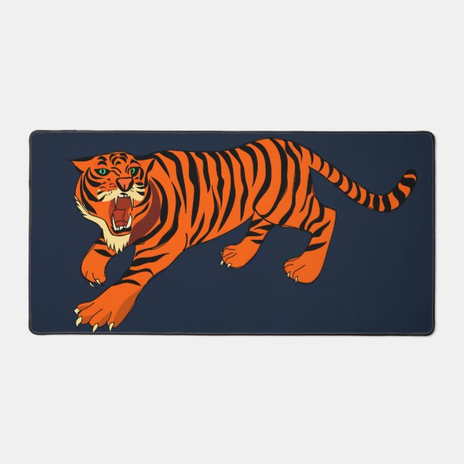 Orange and Black Tiger Desk Mat