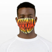 Orange and Black Tiger Stripe Adult Cloth Face Mask (Worn)