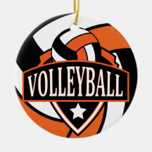 Orange and Black 🏐 Volleyball Logo
