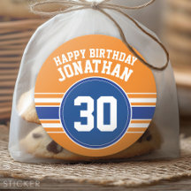 Orange and Blue Birthday Sports Theme