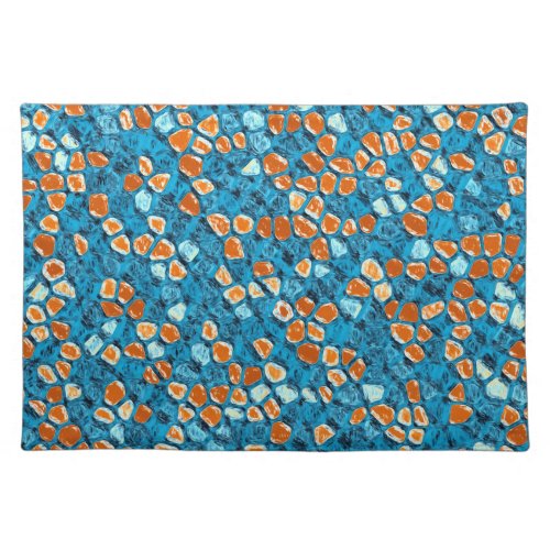 Orange and Blue Cloth Placemat