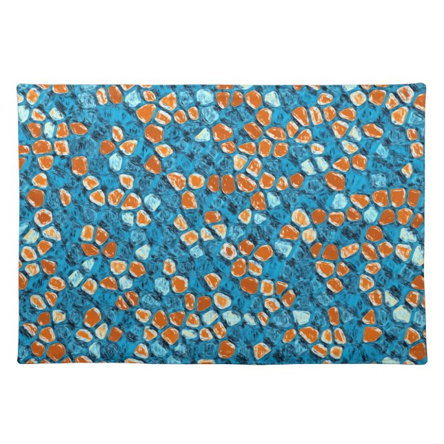 Orange and Blue Cloth Placemat (Front)
