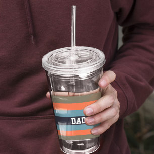 Orange and Blue Dad Acrylic Tumbler