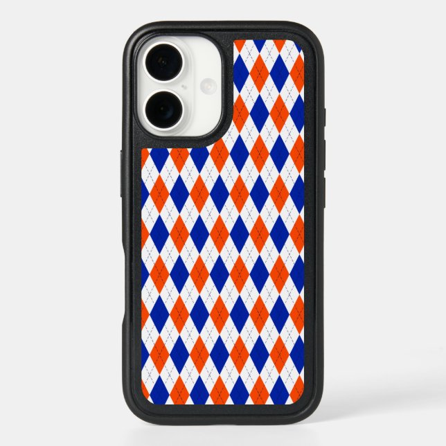 Orange and Blue Diamond Argyle  Otterbox iPhone Case (Back)