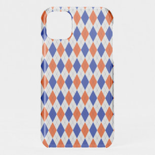 Orange and Blue Diamond Argyle  iPhone 11 Case