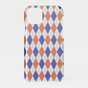 Orange and Blue Diamond Argyle iPhone 11 Pro Case
