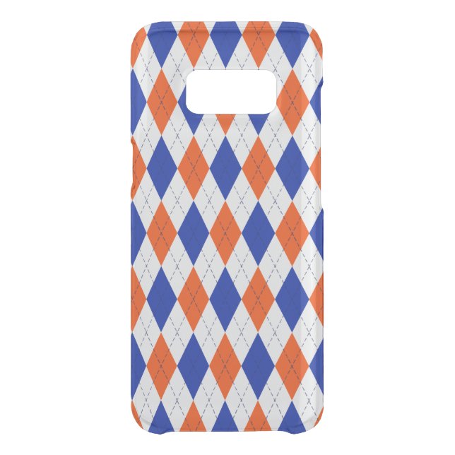 Orange and Blue Diamond Argyle Uncommon Samsung Galaxy Case (Back)