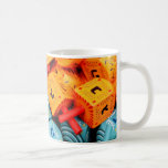 Orange and Blue Dreidels Coffee Mug<br><div class="desc">Photo of colorful orange and blue dreidels. Image by Adiel lo,  wikicommons.</div>