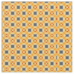 Orange and Blue geometric pattern  Fabric