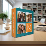Orange and Blue Instagram Photo Collage Monogram<br><div class="desc">Add square photos to create a unique and personal gift. A fun way to make a trendy keepsake. If you need to adjust the pictures,  click on the customize tool to make changes.</div>