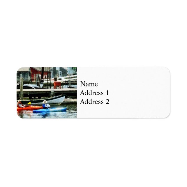 Orange and Blue Kayaks Label (Front)