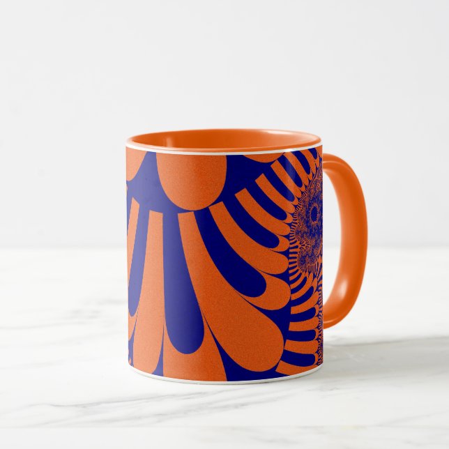 Orange and Blue Loop Mug (Front Right)