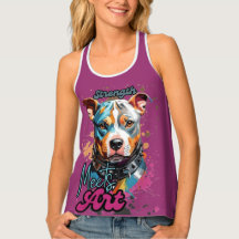 Orange and Blue Pit Bull Pop Art
