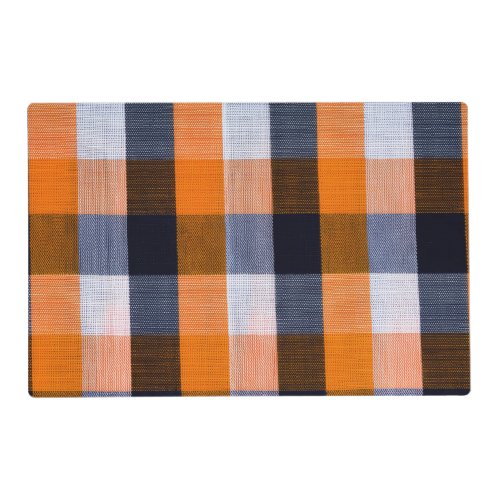 Orange and Blue Plaid Placemat