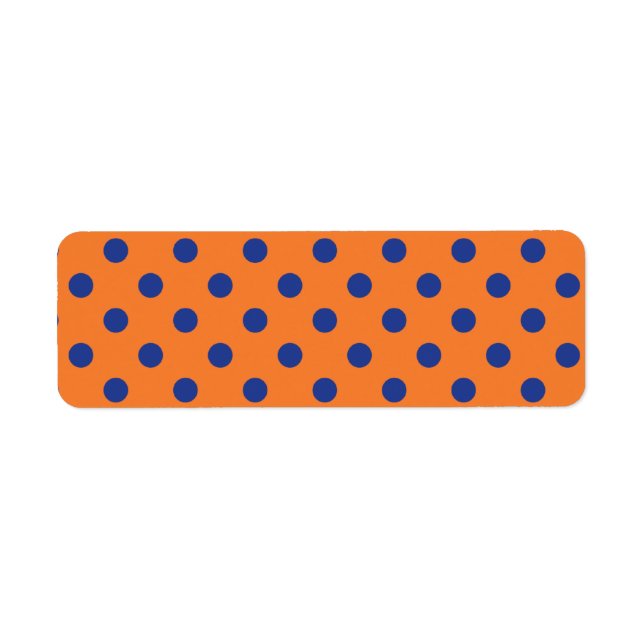 Orange and Blue Polka Dots Label (Front)