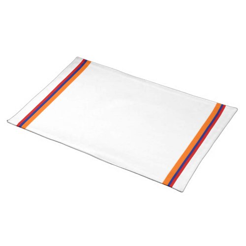 Orange and Blue Solid Stripe Placemat