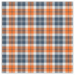 Orange and Blue Sporty Plaid Fabric