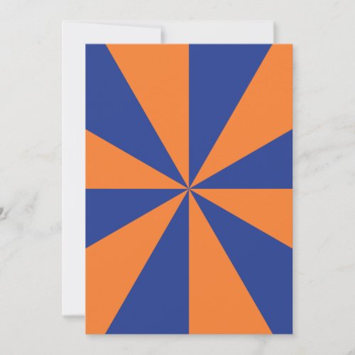 Orange and Blue Starburst Personalized Invite
