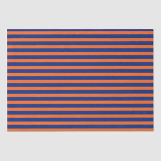 Orange and Blue Stripes Tissue Paper