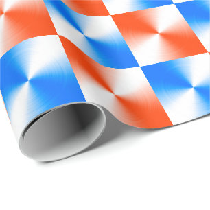 Orange and Blue Wrapping Paper