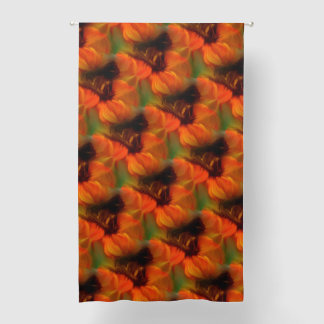 Orange And Brown Abstract Art Pattern Blackout Curtains