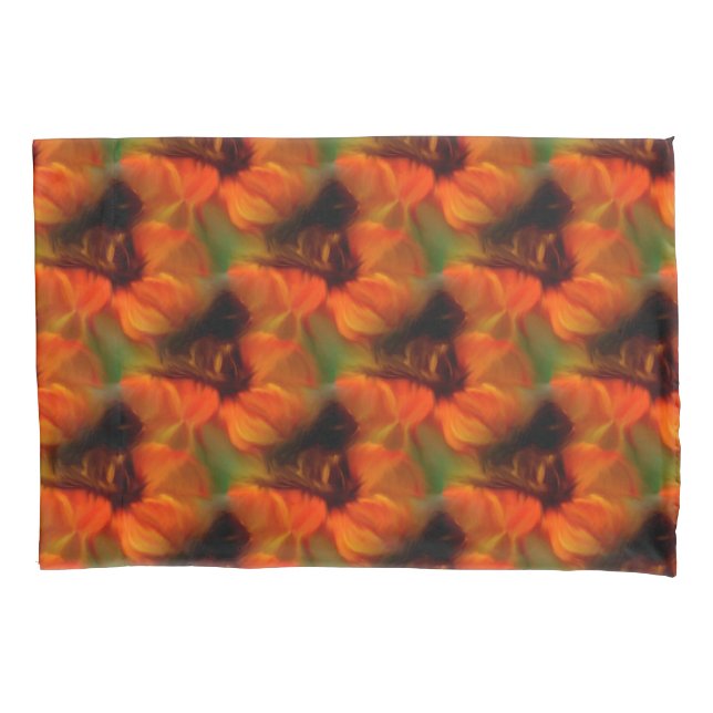 Orange And Brown Abstract Art Pattern     Pillow Case (Front)