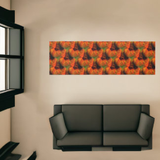 Orange And Brown Abstract Art Pattern Runner