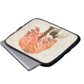 Orange and Brown Autumn Horses Laptop Sleeve (Front Bottom)