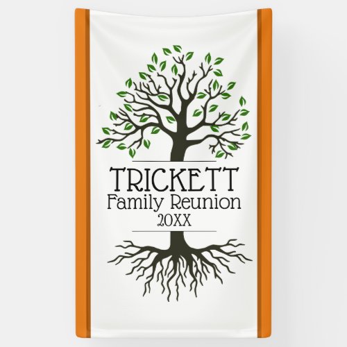 Orange and Brown Family Reunion Banner