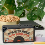 Orange and Brown Retro 80&#39;s Hits Music Compilation Bluetooth Speaker