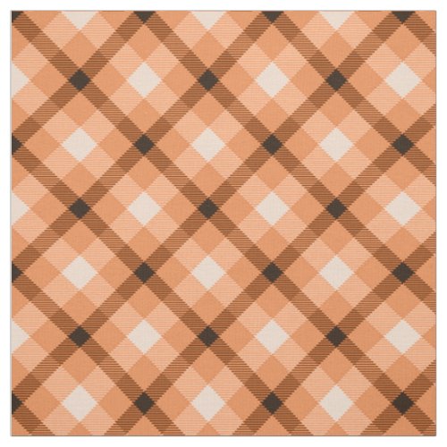 Orange And Brown Tartan Plaid Pattern Fabric