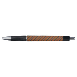Orange and charcoal five stripes pattern pen